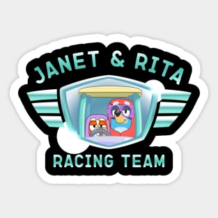 Bluey Grannies Janet Rita Racing Team Sticker